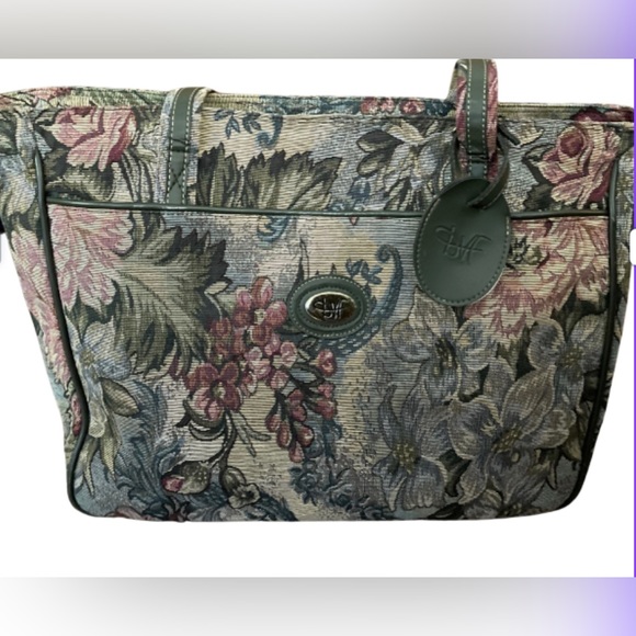 Diane VonFurstenburg floral brocade carry on tote. Excellent condition. - Picture 3 of 6